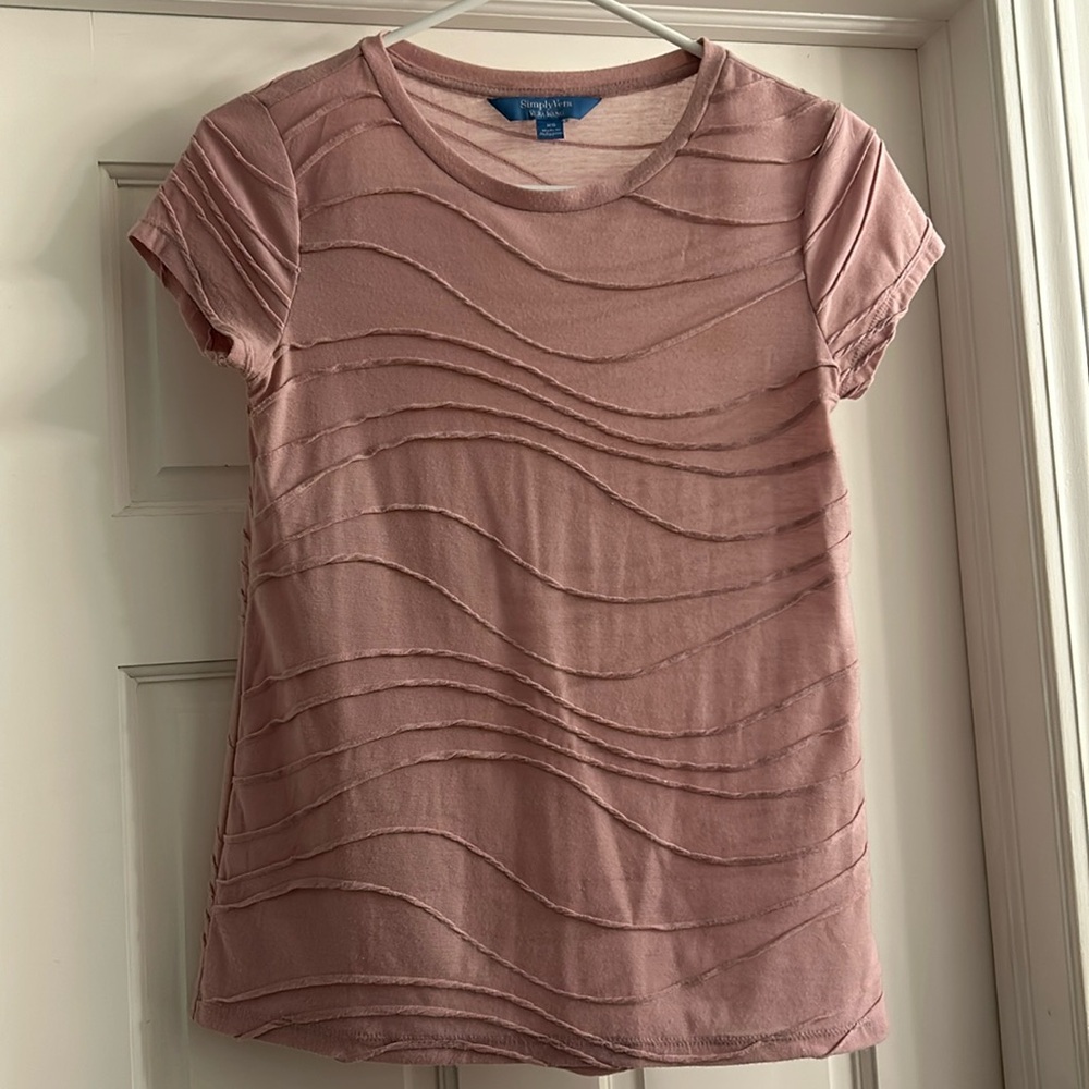 Vera Wang pink swirl top Sz XS
